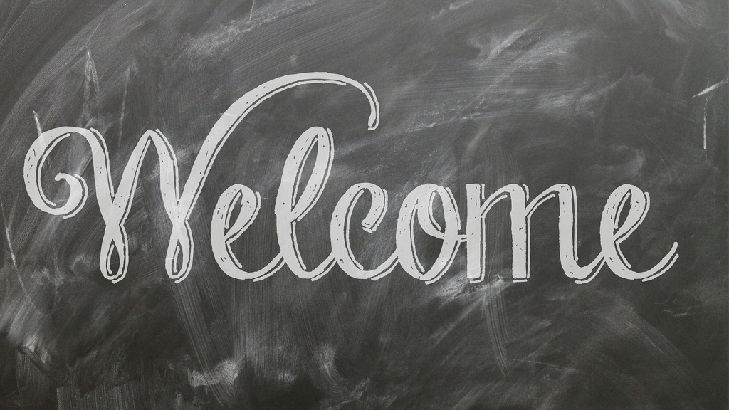 Cursive Welcome Sign